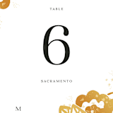 "Sparks" - Table Numbers in Sunshine by Corie Page - Detail