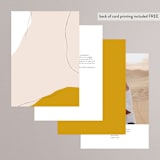 "Trust" - Table Numbers in Ochre by Wendy Chung - Back of Card Options