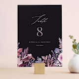 "Romantic Florals" - Table Numbers in Violet by Hooray Creative - Front