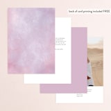 "Romantic Florals" - Table Numbers in Violet by Hooray Creative - Back of Card Options