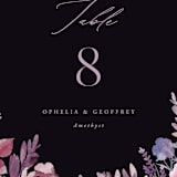 "Romantic Florals" - Table Numbers in Violet by Hooray Creative - Detail