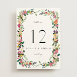 "Secret Garden" - Table Numbers in Daisy by Susan Moyal - Front