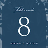 "Linen" - Table Numbers in Midnight by Ashley Rosenbaum - Detail