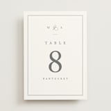 "Crawford" - Table Numbers in Ivory by Amy Kross - Front