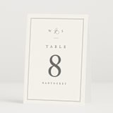 "Crawford" - Table Numbers in Ivory by Amy Kross - Folded