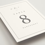 "Crawford" - Table Numbers in Ivory by Amy Kross - Detail