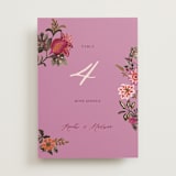 "Indian floral chintz lush" - Table Numbers in Ivory by Caroline Bonne Muller - Front
