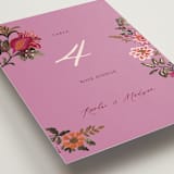 "Indian floral chintz lush" - Table Numbers in Ivory by Caroline Bonne Muller - Detail