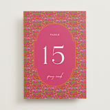 "Varna" - Table Numbers in Fuchsia by Pati Cascino - Front