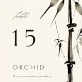 "Bambusa" - Table Numbers in Almond by Anastasia Makarova - Detail