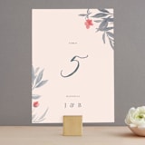 "Orient Garden" - Table Numbers in Saffron by Vera Lim - Front