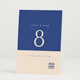 "two toned" - Table Numbers in Marseille Bleu by Deborah Chou - Folded