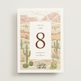"Westward" - Table Numbers in Red Rock by Paper Sun Studio - Front