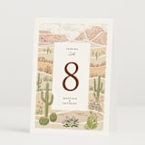 "Westward" - Table Numbers in Red Rock by Paper Sun Studio - Folded