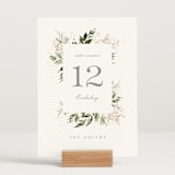 "Grace" - Table Numbers in Porcelain by Leah Bisch - Displayed (stand not included)