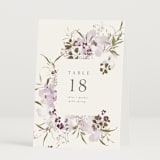 "Meadow Burst" - Table Numbers in Lilac by Grace Kreinbrink - Folded