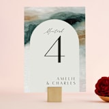 "Sunset Waves" - Table Numbers in Marine by Nicoletta Savod - Front