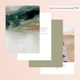 "Sunset Waves" - Table Numbers in Marine by Nicoletta Savod - Back of Card Options