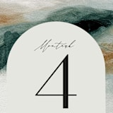 "Sunset Waves" - Table Numbers in Marine by Nicoletta Savod - Detail