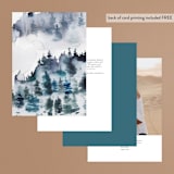 "Airy Mountain" - Table Numbers in Air by Janean Hinger - Back of Card Options