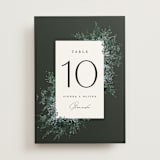 "Juniper" - Table Numbers in Emerald by Kate Ahn - Front
