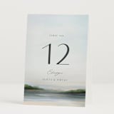 "Calm Water" - Table Numbers in Sky by Nicole Walsh - Folded