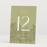 "Aspen" - Table Numbers in Lake by Robert and Stella - Folded