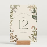 "Ellsworth" - Table Numbers in Natural by Jennifer Wick - Displayed (stand not included)