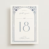 "Nouveau Frame" - Table Numbers in Delphinium by Ashley DeMeyere - Front