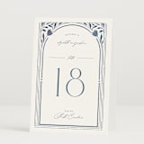 "Nouveau Frame" - Table Numbers in Delphinium by Ashley DeMeyere - Folded