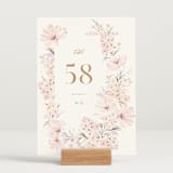 "kosmos" - Table Numbers in Cotton Candy by Phrosné Barwood - Displayed (stand not included)