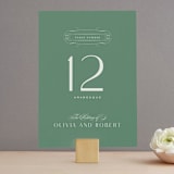 "Chantilly" - Table Numbers in Emerald by Kimberly Morgan - Front