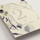 "Linen and Cloth" - Table Numbers in Almond by Peony Rose Design - Detail