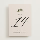 "Tuscan Hill" - Table Numbers in Creme by Kate Ahn - Front