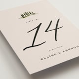 "Tuscan Hill" - Table Numbers in Creme by Kate Ahn - Detail