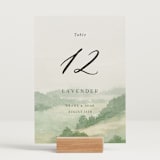 "The Vow" - Table Numbers in Meadow by Elly - Displayed (stand not included)