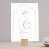 "Simple Crest" - Table Numbers in Sage by Kristen Smith - Front