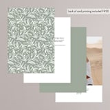 "Simple Crest" - Table Numbers in Sage by Kristen Smith - Back of Card Options