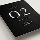 "Photographie" - Table Numbers in Noir by Christie Garcia - Detail