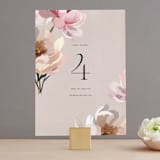 "Chalk Floral" - Table Numbers in Dove by Olivia Kanaley Inman - Front