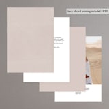 "Chalk Floral" - Table Numbers in Dove by Olivia Kanaley Inman - Back of Card Options