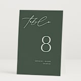 "Flip" - Table Numbers in Forest by Kelly Schmidt - Folded