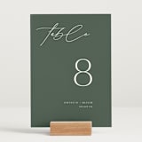 "Flip" - Table Numbers in Forest by Kelly Schmidt - Displayed (stand not included)