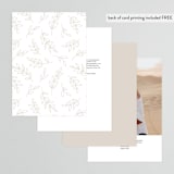 "leafy wreath" - Table Numbers in Taupe by Ghazal Ali - Back of Card Options