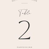 "Splendid" - Table Numbers in Ecru by Sandra Picco Design - Detail