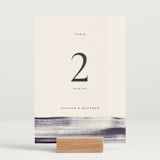 "Stillness" - Table Numbers in Horizon by Sumak Studio - Displayed (stand not included)