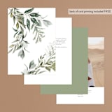 "More Than Words" - Table Numbers in Bridal White by Design Lotus - Back of Card Options