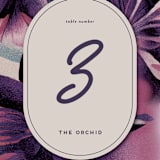 "Elisa" - Table Numbers in Orchid by Simona Camp - Detail