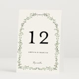 "Monogramed Arch" - Table Numbers in Mojito by Susan Moyal - Folded