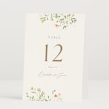 "Brynn" - Table Numbers in Toffee by Everett Paper Goods - Folded